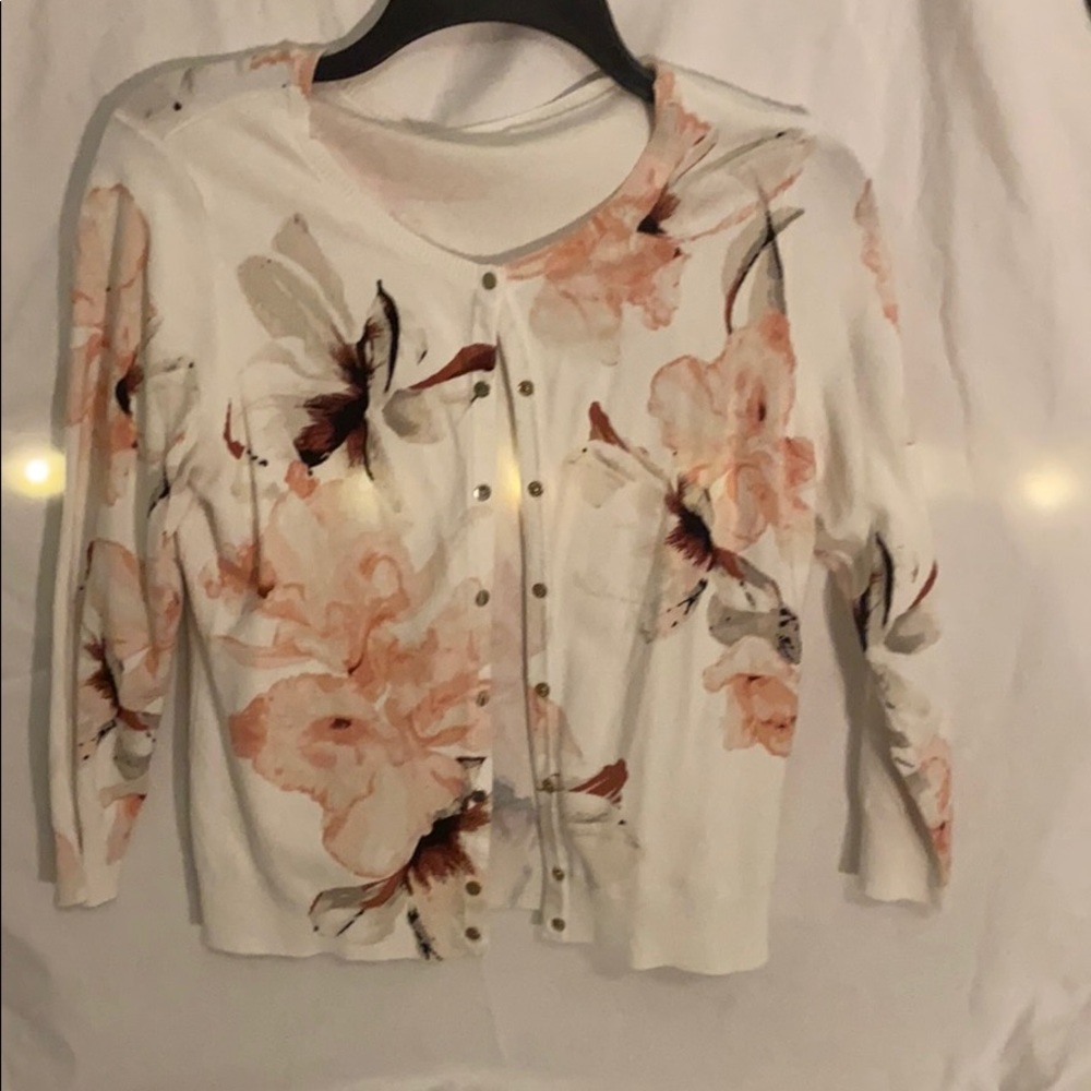 Patterned floral S cardigan